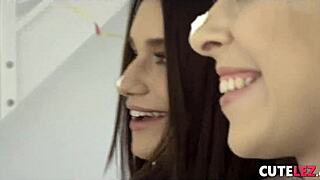 Happy birthday lesbians get intense pussy licking party