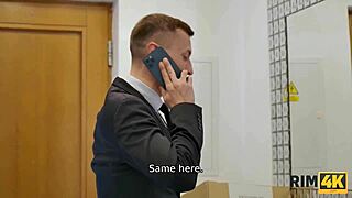 Intense rimming session with big cock at the party before leaving