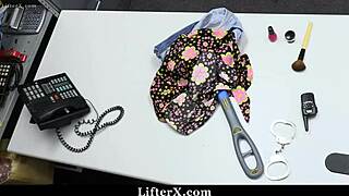 Alina West's threats fail as Officer Mike finds stolen items and demands a blowjob