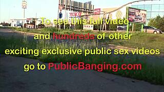 'Watch me get fucked in public by 2 guys,' hot blondie says