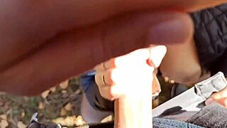 I Love Public Blowjobs and Fingering Outdoors, Ending with Cum on My Big Tits!