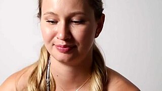 Beauty inserts fingers into her ass