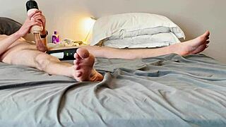 Long Masturbation With Sucking Vibrating Blowjob Toy And Prostate Vibrated