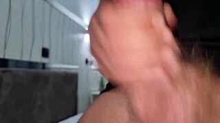 intense anal handjob with hot moans huge cock spilling lots of cum