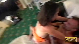 Subs lucy love and piggy mouth are dominated in this rough bdsm threesome with big cocks