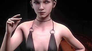 girl fucked by floating dildo in solo toy play