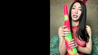 Hotkinkyjo Fucks Ass With Monster Dildo!