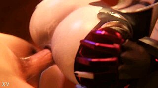 Widowmaker receives big anal creampie