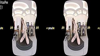 Virtualpee - Kinky Redhead Soaks Her Clothes In Piss