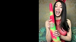 Hotkinkyjo Fucks Ass With Monster Dildo!
