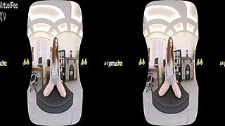 Virtualpee - Kinky Redhead Soaks Her Clothes In Piss