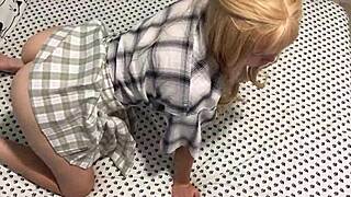 Pov Stepdad Pounds Blonde Stepdaughter On Creaky Bed!