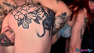 blue bats - curvy redhead milf twerking face