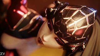 Widowmaker receives big anal creampie