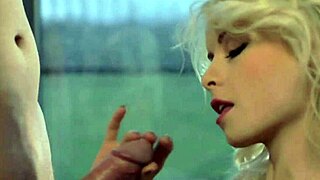 She just licks and blows the cock