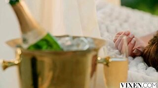 Blonde Salesgirl Addison Vodka Pussy