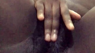 i'm this small tit ebony girl masturbating my wet pussy solo