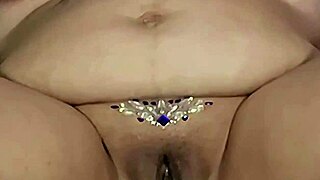 She swallows the milk with big tits