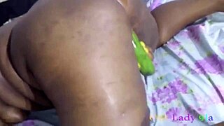 Horny ssbbw amateur pornstar enjoys a cucumber in her wet puna