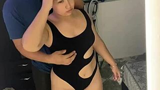 morena latina enjoys watching herself getting fucked in front of the mirror