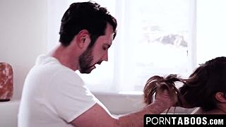 Naughty Paige Owens choked and drilled hard in doggystyle!