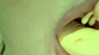 Wow, elzakom's sweet pussy loves dildo play in lingerie!