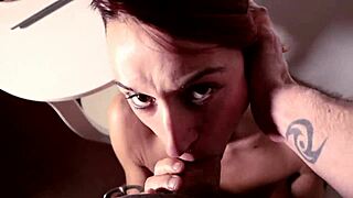 she got horny after the photoshoot and they fucked hard until he came in her mouth