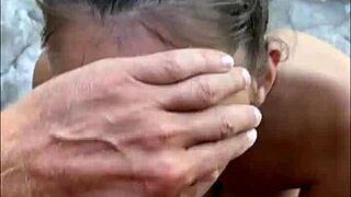 Sloppy Teen Blowjob On Risky Beach POV