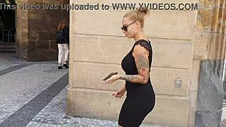 Tourist Recognizes Pornstar Dominno on Street and Fucks Her in Hotel with Anal and Cowgirl