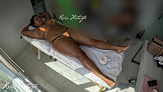 Amateur Wife Gets Pussy Massage with Stuffed Bikini Outdoors