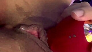 Pretty amateur vibrates her swollen pussy