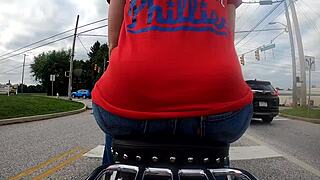 i filmed my big ass wife flashing on motorcycle gopro