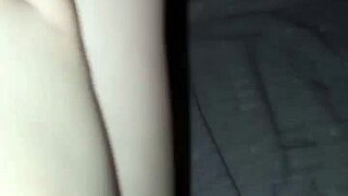 Barefoot slut's little foot explored in the dark