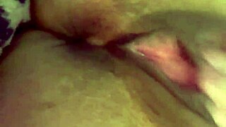 Pretty amateur vibrates her swollen pussy