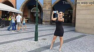 Tourist Recognizes Pornstar Dominno on Street and Fucks Her in Hotel with Anal and Cowgirl