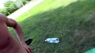 this amateur couple is banging outdoors in summer, getting rough and passionate!!