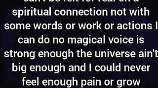 do you really want someone loved more than you, my loneliness is a kindness, she whispers softly