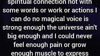 do you really want someone loved more than you, my loneliness is a kindness, she whispers softly