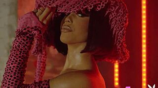 Petite Black Teen 18+ Precious Milan Poses in Lingerie Exposing Ebony Babe Body