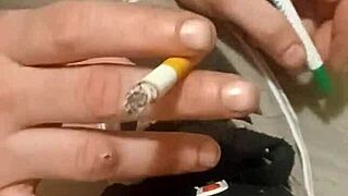 My friend is totally trashing my sneakers for fun 😄