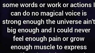 do you really want someone loved more than you, my loneliness is a kindness, she whispers softly
