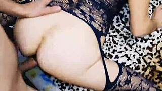 Sexy Couple Films Wife in Stockings Fucking!