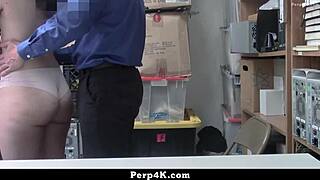 Teen Shoplifter Caught And Seduced By Security Officer