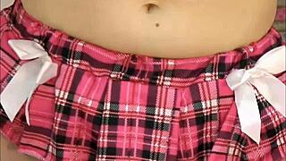 blonde girl talking on webcam