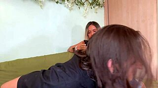 Stepsister angry at boyfriend, taught to fuck hard!