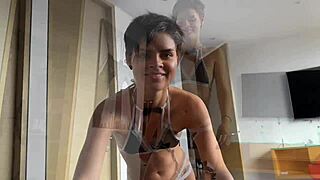 Petite Teen Latina Model Fucks in Lingerie POV