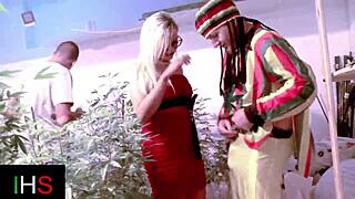 sexy mom double fucked very well by two men in the house