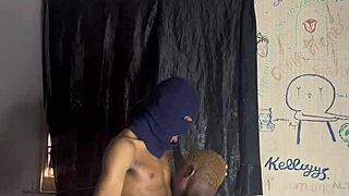 Ebony Babe's Huge Curved Cock