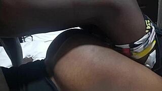 Naughty son sneaks up on hot house girl for anal fun