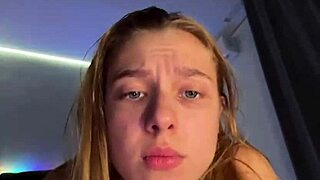 Natural tits playing and pussy fingering